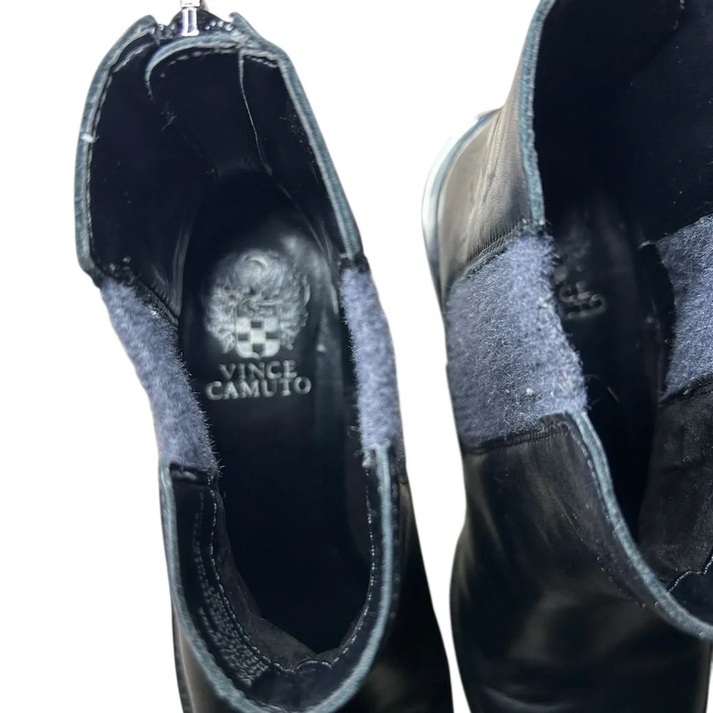 Vince Camuto Black Leather Ankle Booties - Picture 4 of 4